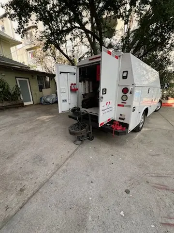 Magnet Plumbing service vehicle on-site for Water Heater Repair in Christy Acres